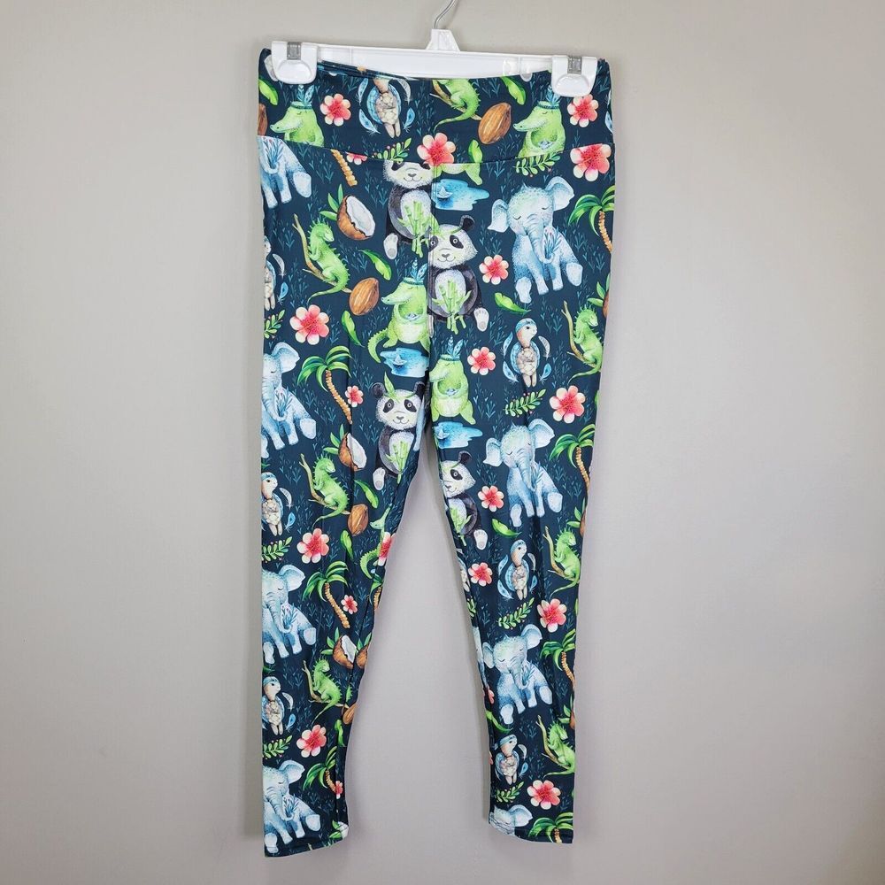 Dren Designs Exotic‎ Animal Print Polyester Spandex Ankle Leggings  OS